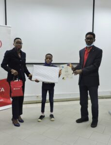 Abimbola John Omoge, winner 3rd Position under 7 years category, Mr. B. Onafowokan and his joyous mum (1)